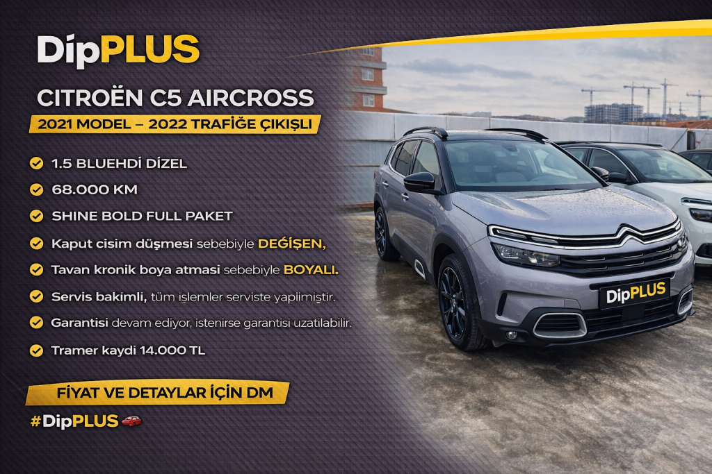 ChatGPT-Image-23-Oca-2026-20_59_05-1024x683 SATILDI! | Citroen C5 AirCross Shine Bold 1.5 BlueHDI (2021) | 68.000 km