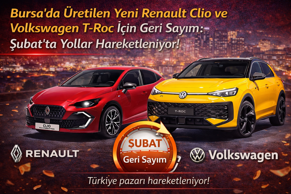 2026-turkiye-pazari-clio-troc-1024x683 Şubat 2026 Otomobil Dünyasında Lansman Rüzgarı: Clio ve T-Roc Yollarda!